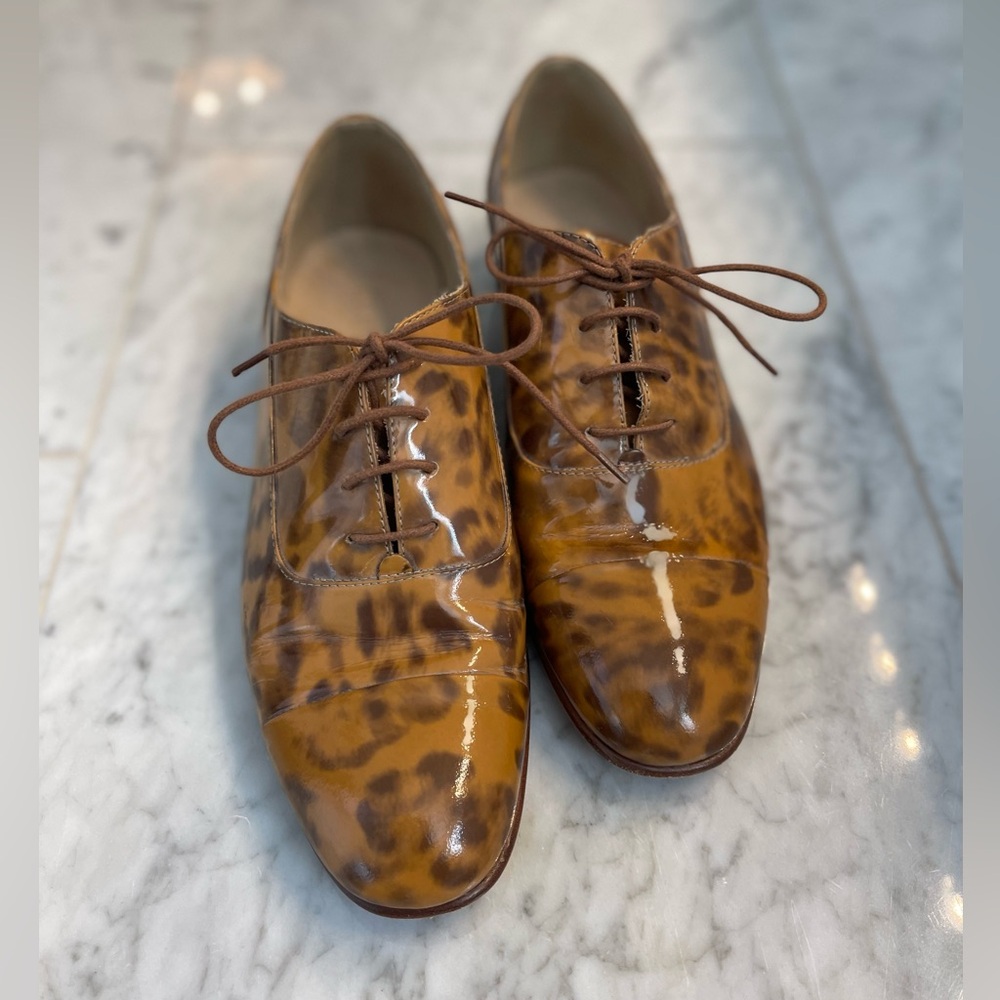 J. Crew animal print oxfords